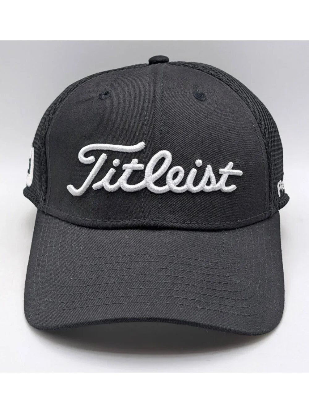 Titleist Hat Cap Child Youth Footjoy FJ Pro V1 Golf Fitted Mesh Stretch Black